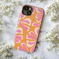 thumbnail image 5 of Retro Floral Phone Case, 70s Inspired Pink and Orange Flower Design, Groovy Protective Case for iPhone 17 16 15 14 13 12 11, 5 of 6