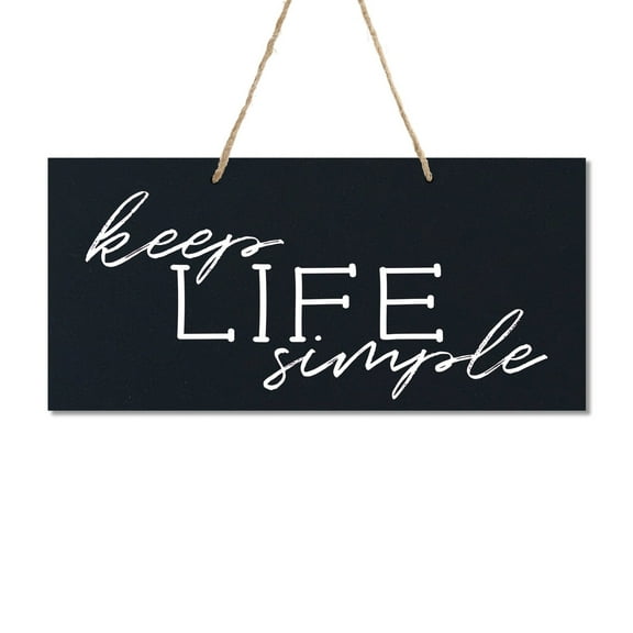 LifeSong Milestones Inspirational Housewarming Wall Hanging Sign Gift - Keep Life Simple