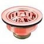 Westbrass 3-1/2" Post Style Kitchen Sink Basket Strainer, Polished Copper