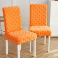 thumbnail image 3 of Chair Covers for Dining Room,Stretch Chair Slipcover Universal Removable Washable Anti-Dust Jacquard Soft Parsons Chair Protector Cover for Hotel Banquet Wedding-6-orange, 3 of 8
