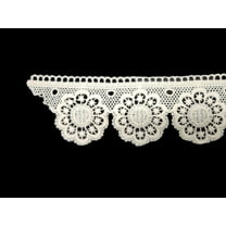 Dutch Lace Off-White 3.75" Wide Venice Cluny Type Lace Insertion Trim Flowers Floral by the Yard (M409.44)
