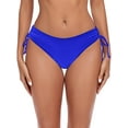 thumbnail image 1 of Ocean Blues Women's Full Coverage Swim Bottoms Sides Drawstring Mid Rise Bikini Bottom Royal Blue Bathing Suit Size L, 1 of 7