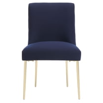 SAFAVIEH Couture Nolita Contemporary Acrylic Solid Dining Side Chair, Navy