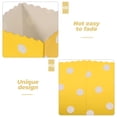 thumbnail image 4 of EeaseCA NUOLUX 50pcs Popcorn Boxes Yellow Design Trio Miniature Scalloped Cardboard Party Candy Container Treat Cartons (Gold), 4 of 7