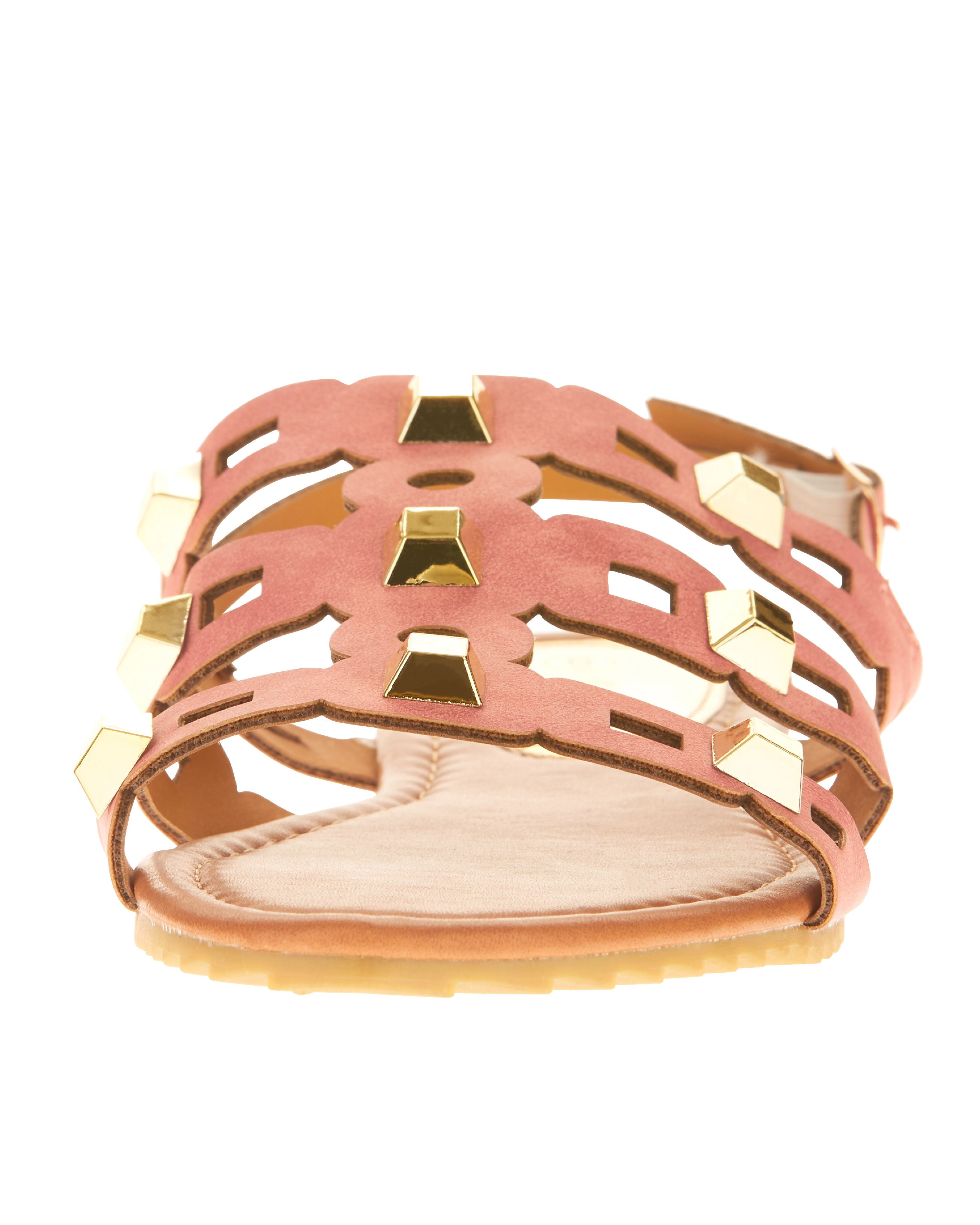Victoria K Women's Straps and Studs Sandals