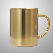 Luxshiny Stainless Steel Tumbler Golden 1Pcs 3.1x3.1x3.5in