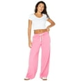 thumbnail image 2 of Celebrity Pink Women's and Women's Plus Wide Leg Sweatpants, Sizes XS-4X, 2 of 5