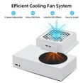 thumbnail image 4 of Ventilador de refrigeración para consola Xbox Series S: pantalla LED RGB, bajo nivel de ruido, incluye 2 puertos USB adicionales, refrigerador externo con 3 niveles de velocidad ajustables, 4 of 8