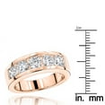 thumbnail image 3 of 14K Round Natural 2 Ctw Diamond Mens Wedding Dainty Band Five Stone (Rose Gold Size 12.5), 3 of 3