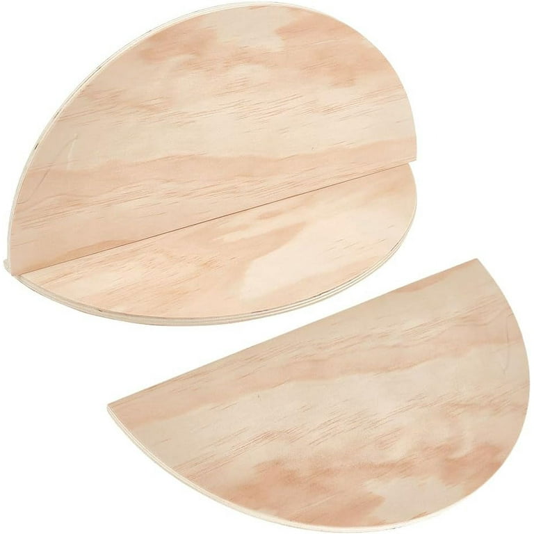 5Pcs Half Circle Cutouts Unfinished Wooden Sheets Blank Cutout