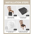thumbnail image 4 of Starfish Black Chair Seat Covers for Dining Room Stretch Chair Seat Covers Set of 1, Coastal Ocean Summer Sea Beach Chair Seat Protector Cushion Slipcovers for Kitchen Restaurant Office, 4 of 6