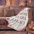 thumbnail image 6 of Mentor Leader Legacy Floral Design Elegant Motivational Watercolor, Festive Holiday Scene, Warm Flannel Blanket for Living Room and Family Room, Art Lovers Christmas Gift, Festive Home Decor, 6 of 9
