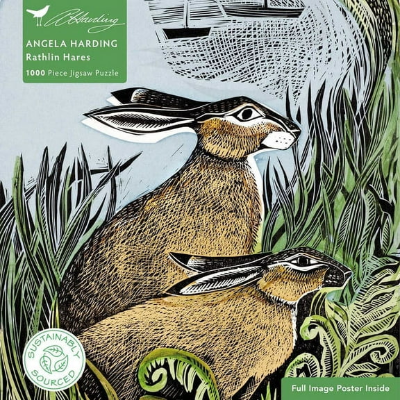 Adult Sustainable Jigsaw Puzzle Angela Harding: Rathlin Hare