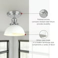 thumbnail image 6 of Design House Savannah Farmhouse 1-Light Semi-Flush Mount Ceiling Light, White/Polished Chrome, 6 of 18