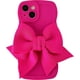 thumbnail image 1 of Funda suave con lazo y ondas rizadas para iPhone (rojo, iPhone 14), 1 of 8