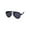 Navy Silver Blue Mirror, variant on Mens Gentlemans Mod Designer Plastic Racer Sunglasses Shiny Black Silver Black