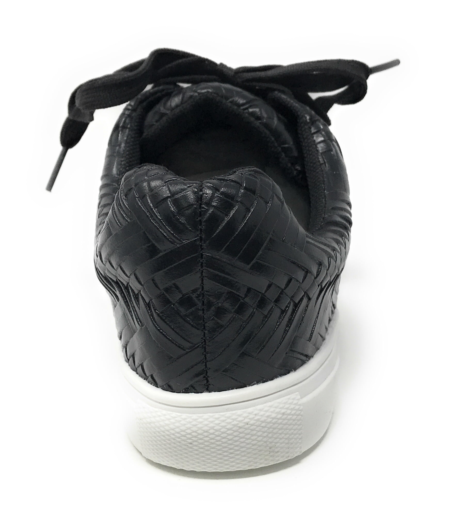 Forever Young Women's Metallic Weaved Textured Lace up Sneakers