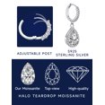 thumbnail image 6 of MomentWish Moissanite Dangle Earrings for Women, 2 Carat Diamond Hoop Earrings 925 Sterling Silver,Birthday Gifts for Women, 6 of 8