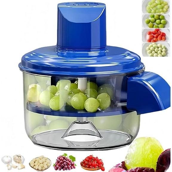 Electric Garlic Peeler, Electric Grape Peeling Machine, 2025 New Automatic Small Fruit Peeling Tool for Grapes, Garlic, Tomato, Cherry