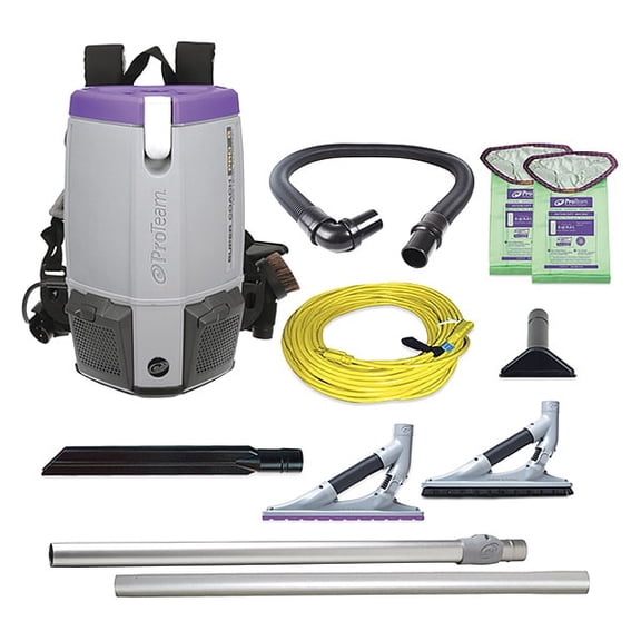 Proteam Backpack Vacuum,Reusable Bag,11.6 lb. 107535