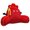 Red, variant on Miiottaa Creative Funny Lucky Bag Shape Lumbar Support Pillow Ergonomic Backrest Cushion For Reading Corner Sofa Bed Decors
