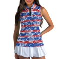 thumbnail image 3 of HUIACONG Star Stripe Sleeveless Golf Shirt, Soft Golf Sleeveless Tank for Hiking Sport, Breathable Stretchy Womens Golf Shirt, 3 of 7