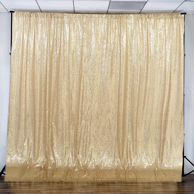 Efavormart 20ft X 10ft Champagne Sequins Backdrop Curtain Photography Background Sequin Photo Booth Backdrop Studio Background Walmart Com