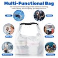 thumbnail image 6 of Sekonow 2 Pack Travel Toiletry Bag, Clear Waterproof Large Makeup Bag with Buckle Handle, Wide Opening Cosmetic Bag Pouch for Women Men Toiletry, White, 6 of 7