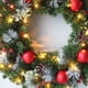thumbnail image 3 of Guirnalda de Navidad artificial que brilla intensamente coronas de PVC reutilizables amuletos regalos (40 cm) Sywqhk Libre de BPA, 3 of 9