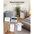 thumbnail image 6 of Upstreman 16000 BTU Portable Air Conditioner, Smart Inverter Dual Hose Standing AC Unit, 3-in-1 AC Cooler with Dehumidifier & Fan, Drainage-free, WiFi Enabled, 42dB Quiet Sleep Mode, 800 Sq. Ft, PI16, 6 of 12