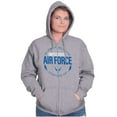 thumbnail image 3 of US Air Force Service Before Self Zip Up Hoodie Men's Women's Brisco Brands S, 3 of 6