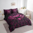 thumbnail image 3 of Feelyou Black Pink Spider Bedding Comforter Set 7pcs, Romantic Love Heart King Bedding Sets, Dreamy Couple Anniversary Reversible Bed Sheets, Microfiber Bedroom Decor, 3 of 8