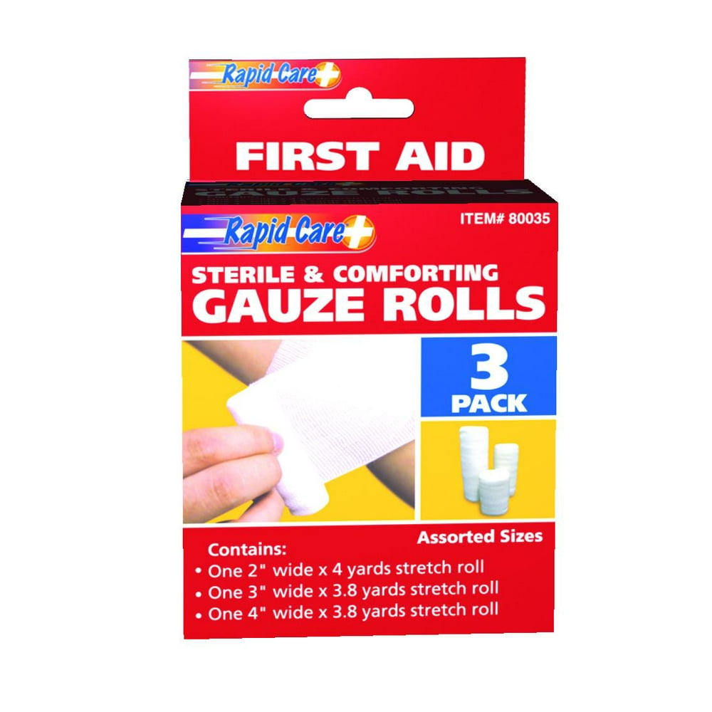3Pack Gauze Roll, 2", 3" and 4" [Sold by the Pack, Quantity per Pack