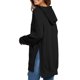 thumbnail image 5 of Sudaderas con capucha para mujer, suave, transpirable, color puro, informal, estilo suelto, sudadera con capucha para mujer, fiesta, viaje, negro, S, 5 of 7