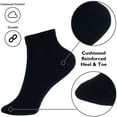 thumbnail image 3 of Alpine Swiss Mens Ankle Socks 8 Pack Cotton Athletic Performance Socks for Men Moisture-Wicking Cushioned Quarter Length Socks Reinforced Heel & Toe, 3 of 6