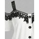 thumbnail image 3 of Camiseta Panel Encaje Hombros Descubiertos Tamaño Plus Rosegal Camisetas tallas grandes, 3 of 5