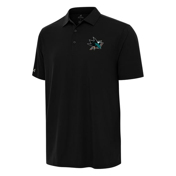 Men's Antigua Black San Jose Sharks Era Polo