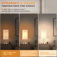 Table Lamp with 2 USB Charging Ports and Fabric Linen Lampshade Silver Base for Living Room, Dorm, Home Office