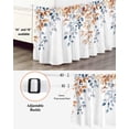 thumbnail image 3 of Fall Leaf Bed Skirt King Size 18&nbsp;Inch Drop, Watercolor Berry Eucalyptus Leaves Plant Wrap Around Dust Ruffle Bedskirts, Wrinkle & Fade Resistant Easy Fit Bedskirt with Adjustable Elastic, 3 of 8