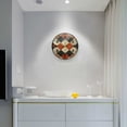 thumbnail image 5 of Yayeee Wall Clock Battery Operated 11.9" Silent Quartz Non-Ticking for Living Room Decor, Checkered Pattern, 5 of 8