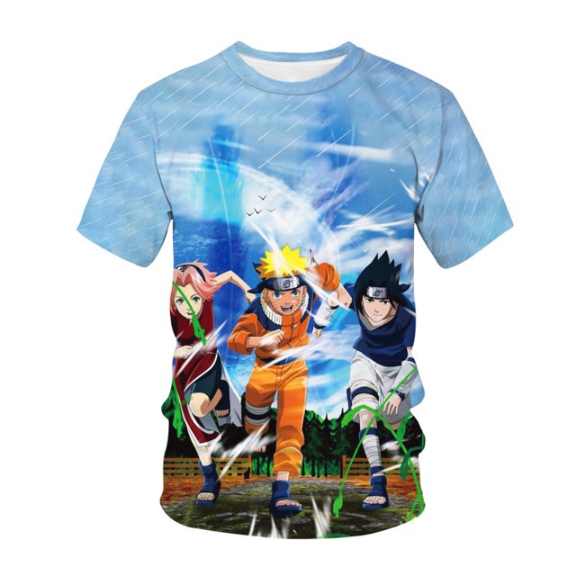 Bandai Naruto Impresión 3D De Los Hombres Camisetas De Verano De La Moda De Dibujos Animados Anime Camiseta Para Niños De Manga Corta Mujeres De Gran Tamaño Top