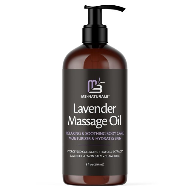 Aceite de masaje M3 Naturals Lavender con colágeno y células madre