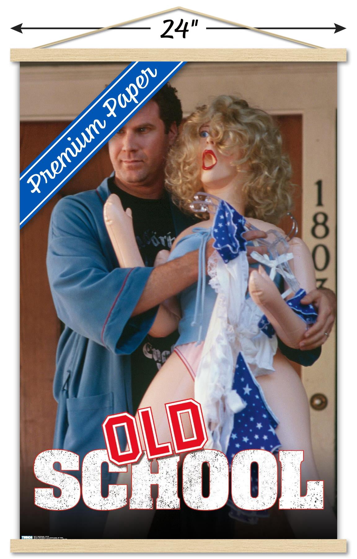 Old School - Frank Wall Poster with Wooden Magnetic Frame, 22.375" x 34"