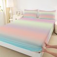 thumbnail image 3 of Homewish Abstract Gradient 4 Pieces Queen Sheet Sets For Teens Boys Girls,Tie Dye Ultra Soft Flat Sheet,Watercolor Ombre Queen Fitted Sheet,Lightweight Room Decor, 3 of 7