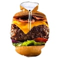 thumbnail image 3 of Sudadera con capucha con estampado 3D divertido de hamburguesa para hombre, sudaderas con gráficos de pizza y bistec de ternera, sudaderas para hombre y mujer, ropa de calle genial, sudaderas con capu, 3 of 5