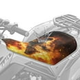 thumbnail image 2 of Uorisanigo Fire Wolf ATV Seat Cover Universal Four Wheeler Seat Cover Compatible with Polaris Scrambler 400 500 850 1000, Waterproof Non-Slip Cushion Pad(23×10 Inch), 2 of 7
