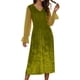 thumbnail image 1 of Vestido de Terciopelo Y Gasa Patchwork Mujeres Cuello en V Elegante Tejido Estirable para el Estilo Versátil, 1 of 8