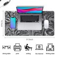 thumbnail image 5 of White Lines&nbsp;pad Mousewaterproof,rubber+multispandexnon Slip Line Series Gaming Mouse PadDesk Pad for Office Home Game 31.5x15.7inches, 5 of 7