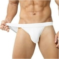 thumbnail image 2 of ZToonmas Men's Low Rise Solid Color Thong Briefs Stretch Fabric Minimalist Comfort Jockstrap Underwear, 2 of 2
