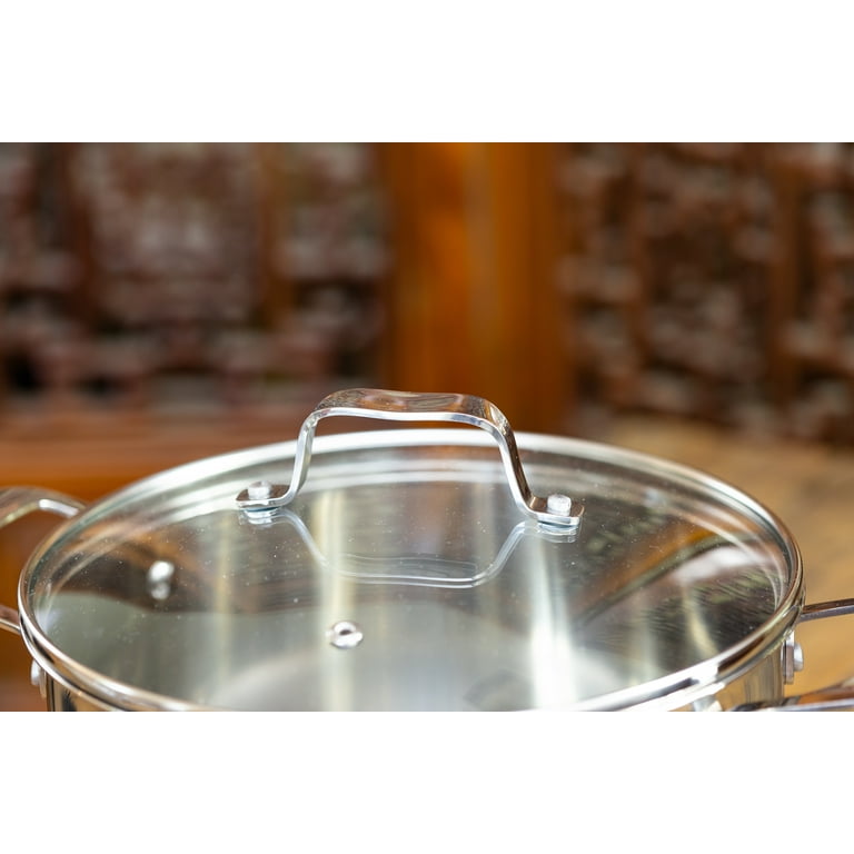 Davyline Cookware 3-Layer Base 8-Quart Stainless Steel Stock Pot